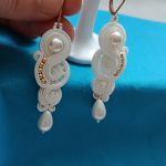 Kolczyki sutasz w kolorze Ivory i złota - 