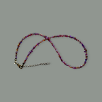 Naszyjnik z lawendowych ognistych Opali  - Naszyjnik z blaskiem Ognisty lawendowych opali