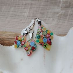 Owocowy Blask – Kolorowy komplet biżuterii z żywicy