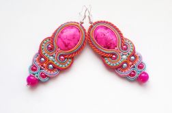 kolczyki z Howlitem różowym