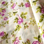 Tkanina bawełna- drobne kwiaty - Tkanina fioletowe kwiaty