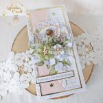 Kartka na chrzest roczek "PeachBabyBoy"GOTOWY - 