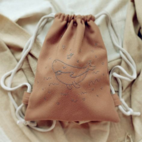 Ręcznie haftowany plecak dla przedszkolaka REKIN