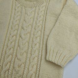 sweterek z warkoczami
