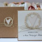 Rustykalna kartka ślubna z personalizacją 1 - stylowa kartka ślubna