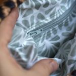 Patchworkowa listonoszka z kominem w panterkę - 