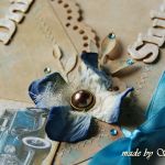 Kopertówka z okazji ślubu-' retro błękit' - 