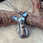 Kot Uszak Błękitny - fusing szklany