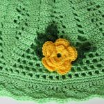 Zielona ażurowa czapka - 
