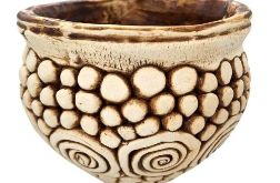 Doniczka Ceramiczna Handmade Glina z Pazurem
