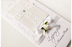 Zaproszenia komunijne w bieli