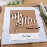 Kartka ślubna w szarościach Mr&Mrs - detale