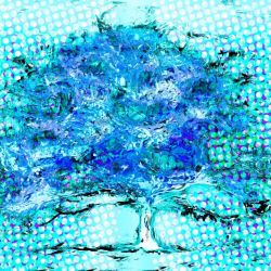 Nowoczesny obraz Niebieskie drzewo 120 x 80