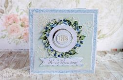 Kartka komunijna "CelebrationsBlue" GOTOWA