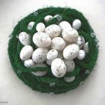 Zielone gniazdo z kryształową pajęczyną - 