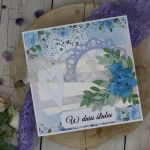 Ślub w błękicie - Kartka handmade na ślub