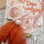 Kartka różowo-pomarańczowa - Z przodu