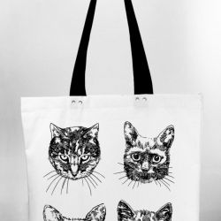 Koty - torba bawełniana z nadrukiem