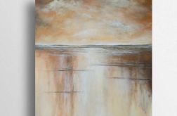 Pejzaż w brązie,złocie i pomarańczach