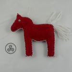 Zawieszka konik z filcu. Czerwony - teofano atelier, zawieszki