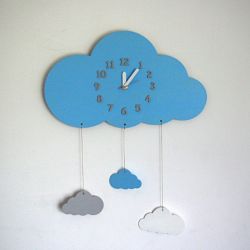 Zegar dla dziecka chmurka