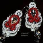 ślubne kolczyki sutasz z kryształami - 