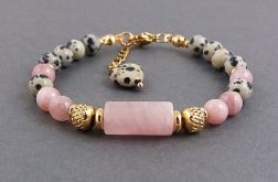 Bransoletka z różowym kwarcem