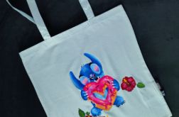 ręcznie malowana torba miejska zakupowa STICH
