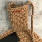 Mała torebka na ramię,etui na telefon, CIEPŁY BEŻ. - 