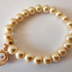 Bransoletka z pereł ecru