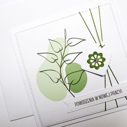 Kartka z okazji nowej pracy minimalistyczna