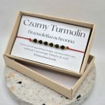 Bransoletka z czarnym turmalinem-czerwona nić - 