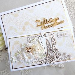 Ślubna kartka w pudełku 954