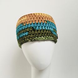 Kolorowa szeroka opaska na głowę