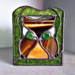 Lampion Magia Przyrody Tiffany - z ozdobnym szklanym kaboszonem