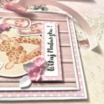 Kartka z okazji narodzin dziewczynki/dziecka - Małe kwiatuszki z foamiranu