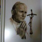 Obraz  Haft Krzyżykowy - Św. Jan Paweł II / Hand Made / - widok