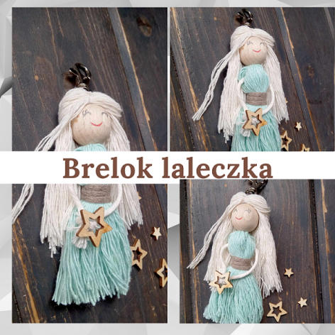 Brelok laleczka aniołek