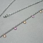 Alloys Collection Choker Line -cyrkonie pink nude - 