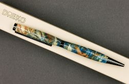 Długopis z drewna stabilizowanego - niebieski