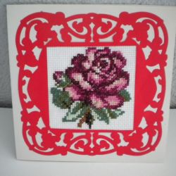 Róża czerwona - kartka okazjonalna