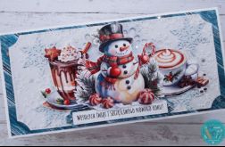 Kartka świąteczna z bałwankiem 3