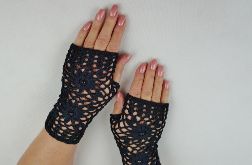 Rękawiczki, mitenki handmade czarne