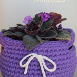 Koszyk bawełniany (fioletowy) - 
