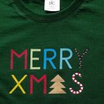 Koszulka ręcznie malowana Merry Xmas unisex - Ręcznie malowane