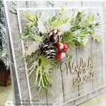 Z szyszkami - kartka bożonarodzeniowa - Z szyszkami- kartka bożonarodzeniowa