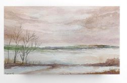 Pejzaż-akwarela formatu15/25 cm