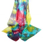 Ręcznie barwiony szal jedwabny /226/ - szalik dla kobiet