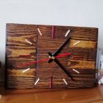 Zegar drewniany z kostek - 