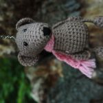 BEŻOWY SZCZUREK - brelok, zawieszka do torby, plecaka, kluczy - 